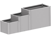 Biohort Vyvýšený záhon DaVinci 3 stříbrný 250 x 77 x 59 cm