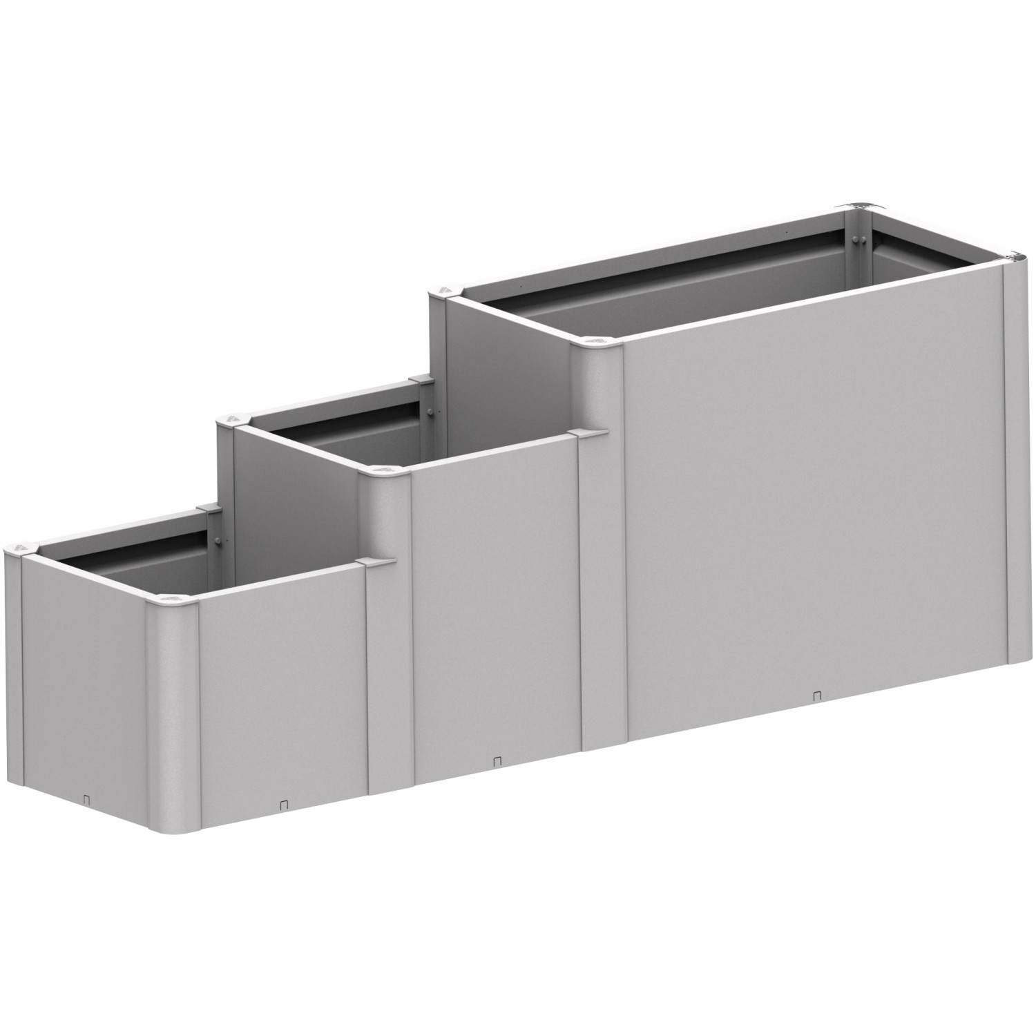 Biohort Vyvýšený záhon DaVinci 3 stříbrný 250 x 77 x 59 cm