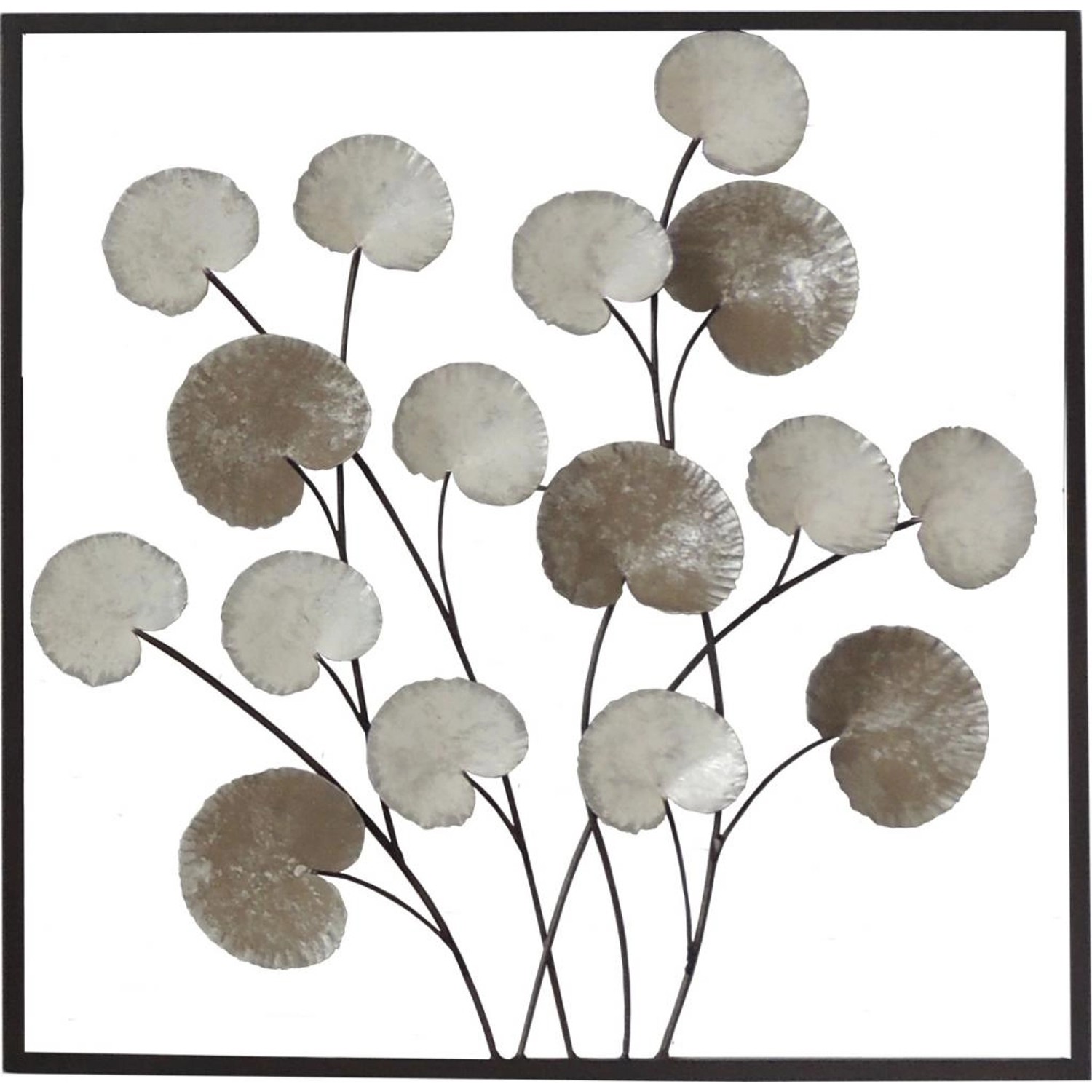 FALC Nástěnná kovová 3D dekorace 17SMA0373B, 50 x 90 x 4 cm