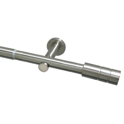 Gardinia Záclonová tyč Zylinder vzhled nerezové oceli 100 - 190 cm