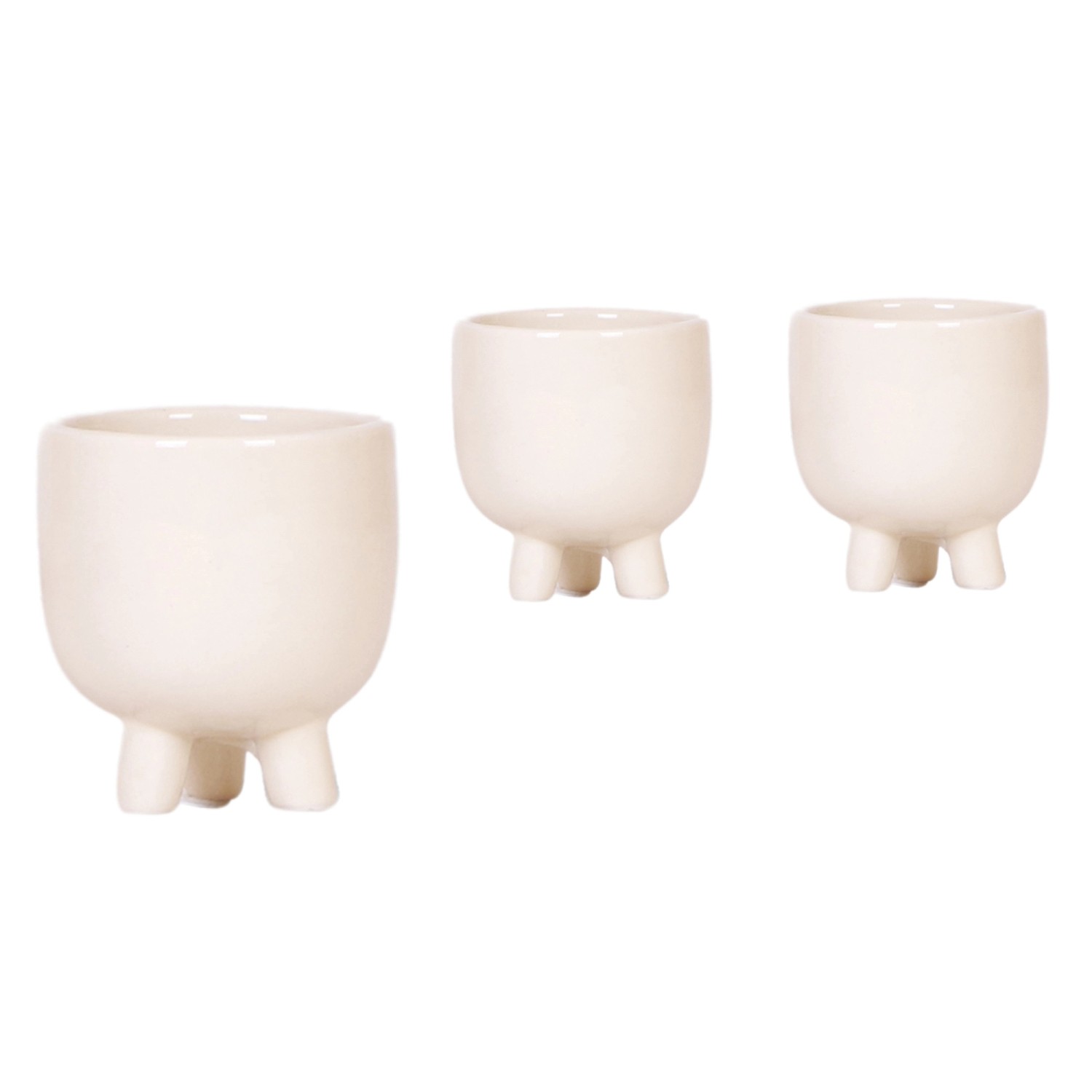 Keramický květináč Gummy bílý pr. 6 x 5 cm