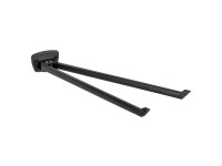 Wenko Dvouramenný držák na ručníky Basic Black, černá, 40 cm