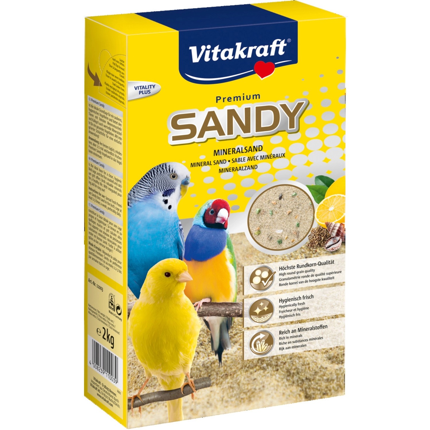 Písek VITAKRAFT Sandy pro malé papoušky 2 kg