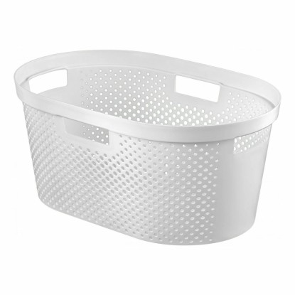 Curver Koš na prádlo Infinity 40 l, bílý, 585 x 265 x 385 mm
