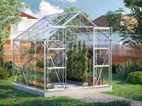 Vitavia Skleník Uranus 6700 ESG 3 mm eloxovaný hliník 257 x 258 cm