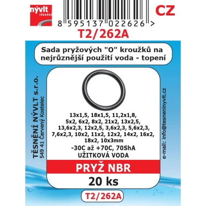 Sada gumových O kroužků, 20 ks