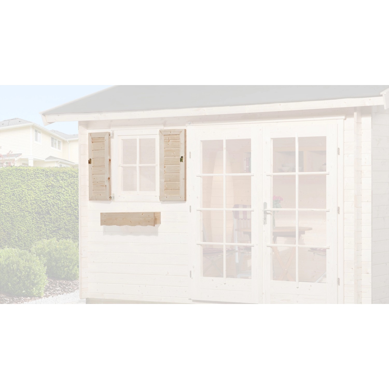 Weka Okenice a truhlík na květiny pro dřevěné zahradní domky, přírodní