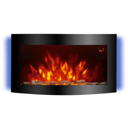 EL Fuego Davos Nástěnný elektrický krb černý 2 kW
