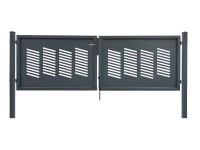 Floraworld Dekorativní dvoukřídlá branka Stockholm k zabet. antracit 300 x 100cm