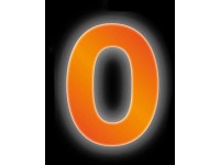 Conacord Reflexní domovní číslo 0, oranžové, 8 cm