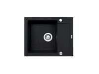 Pyramis Granitový dřez s odkapávačem Mido 1B 1D, carbon, 62 x 50 cm