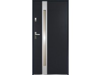 O.K. DOORS Ocelové vchodové dveře TEMIDAS INOX P55 antracitové 90 P O.K. DOORS Ocelové vchodové dveře TEMIDAS INOX P55 antracitové 90 P