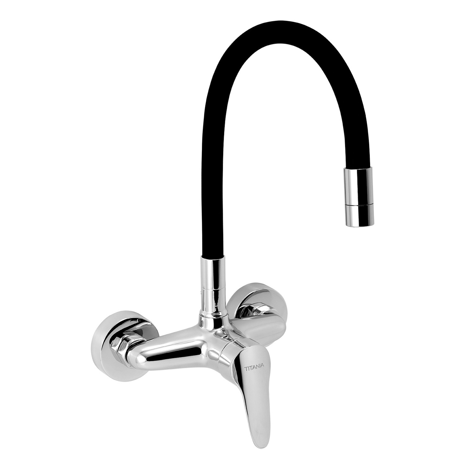 Titania Dřezová baterie 94480,0C s flexi ramenem, černá, rozteč 150 mm