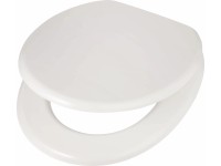 CMI WC sedátko s dřevěným jádrem kovové závěsy bílé