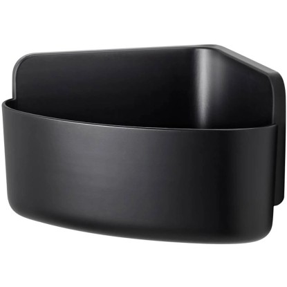 tesa Rohový košík do sprchy Lavaa vel. S, matná černá, 120 x 175 x 175 mm