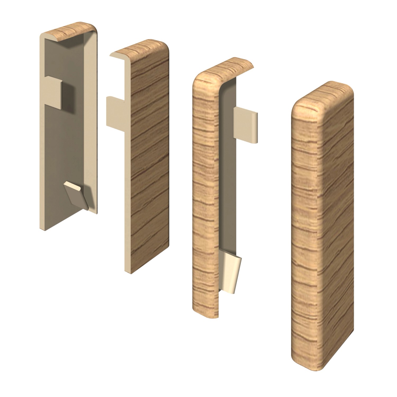 Egger Koncovka pro soklovou lištu CUBICAL dub cappuccino, 2 ks