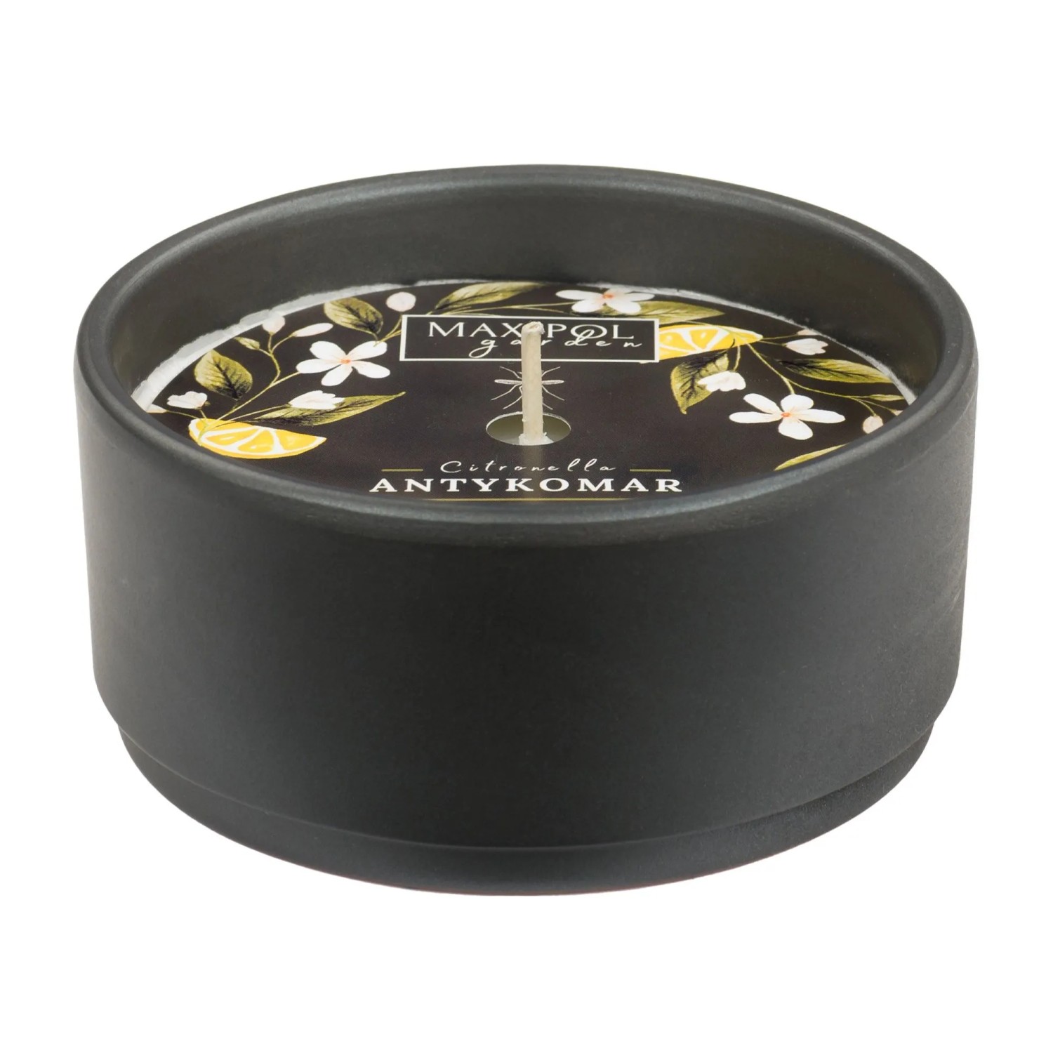 Levně MAX-POL GARDEN Svíčka proti hmyzu Citronella Antykomar miska pr. 11 x 5 cm, 150g