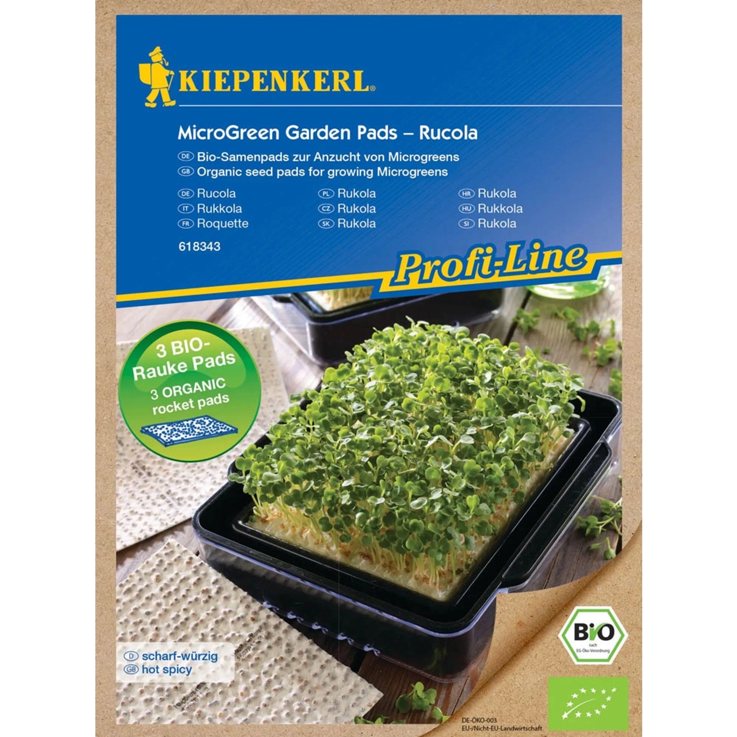 Kiepenkerl BIO Microgreen plátky rukola 3 ks