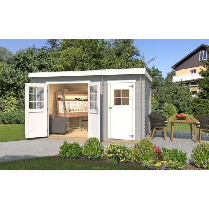 Weka Zahradní domek 254, vel. 2, světle šedá, 394 x 296 x 222 cm