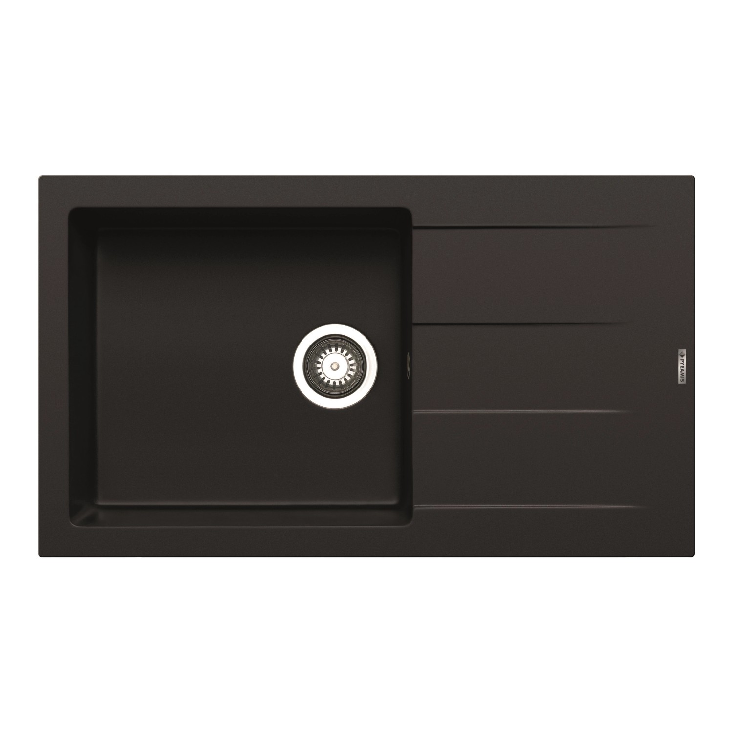 Pyramis Granitový dřez s odkapávačem Athlos 1B 1D Plus, volcano, 86 x 50 cm