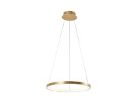 Just Light Závěsné LED svítidlo Circle, 19W, 2450lm, zlatá, pr. 39 cm