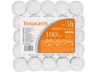 BISPOL Čajové svíčky MINI PREMIUM bílé 8 g, 100 ks BISPOL Čajové svíčky MINI PREMIUM bílé 8 g, 100 ks