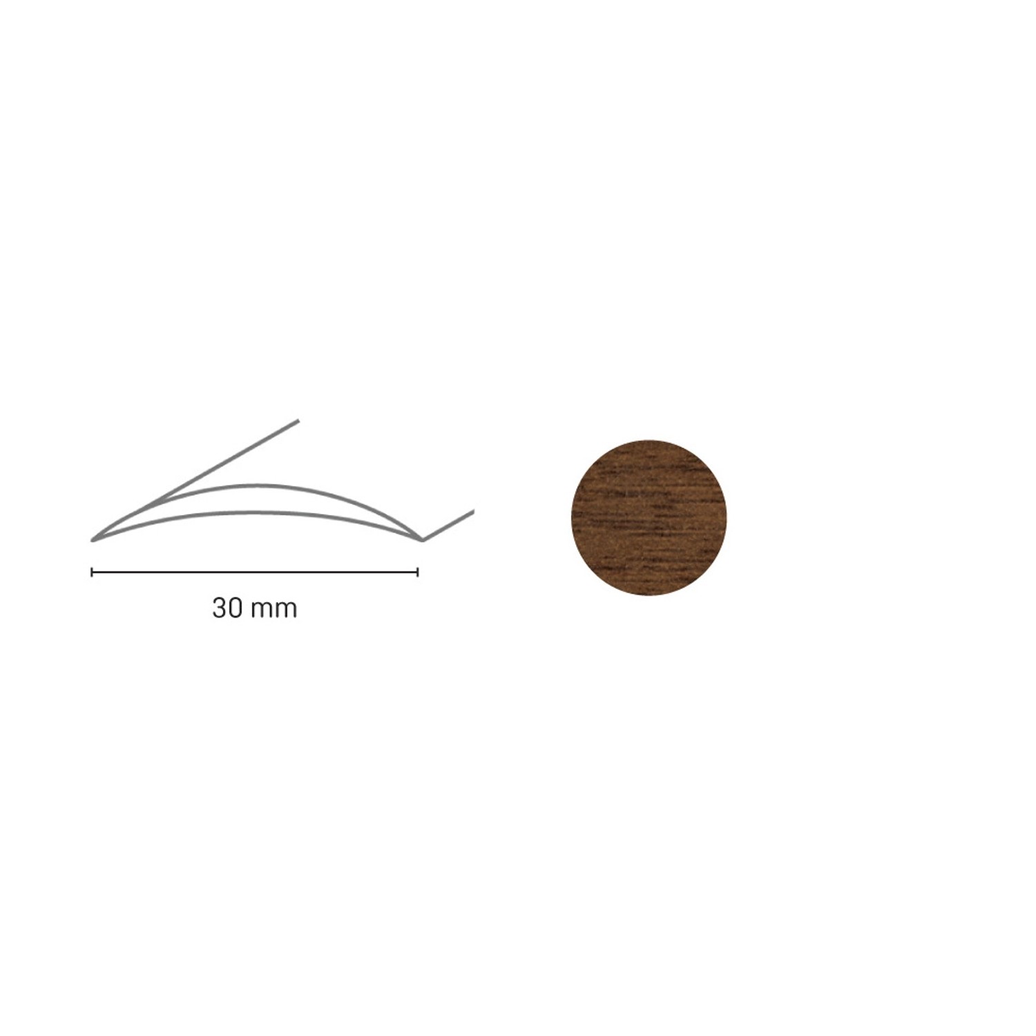 Döllken Profiles Přechodový profil DP 03 S samolepicí 30 x 930 mm, ořech