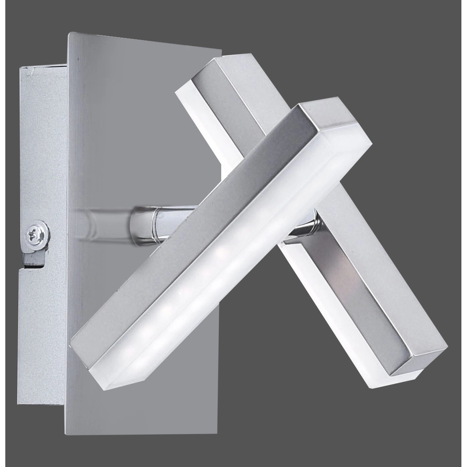 Just Light. Nástěnné LED svítidlo Rico 2bodové, 2x2W, ocel, 13,5 x 9 x 15 cm