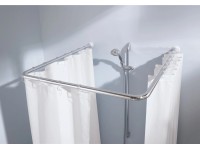 Kleine Wolke Univerzální tyč ze 3 ks pro sprchové závěsy chromová, pr. 25 mm