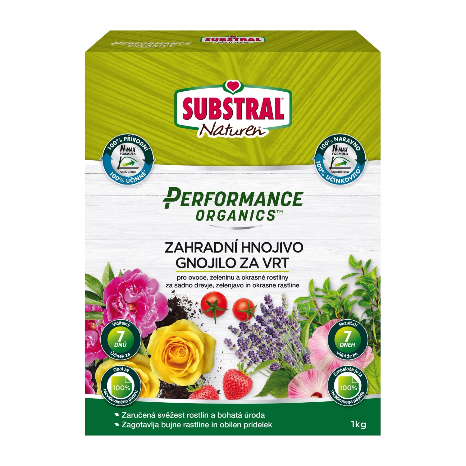 Substral Hnojivo granulované Performance Organics zahrada 1 kg