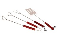 Souprava na grilování BBQ dřevo, kulatá, 3 ks
