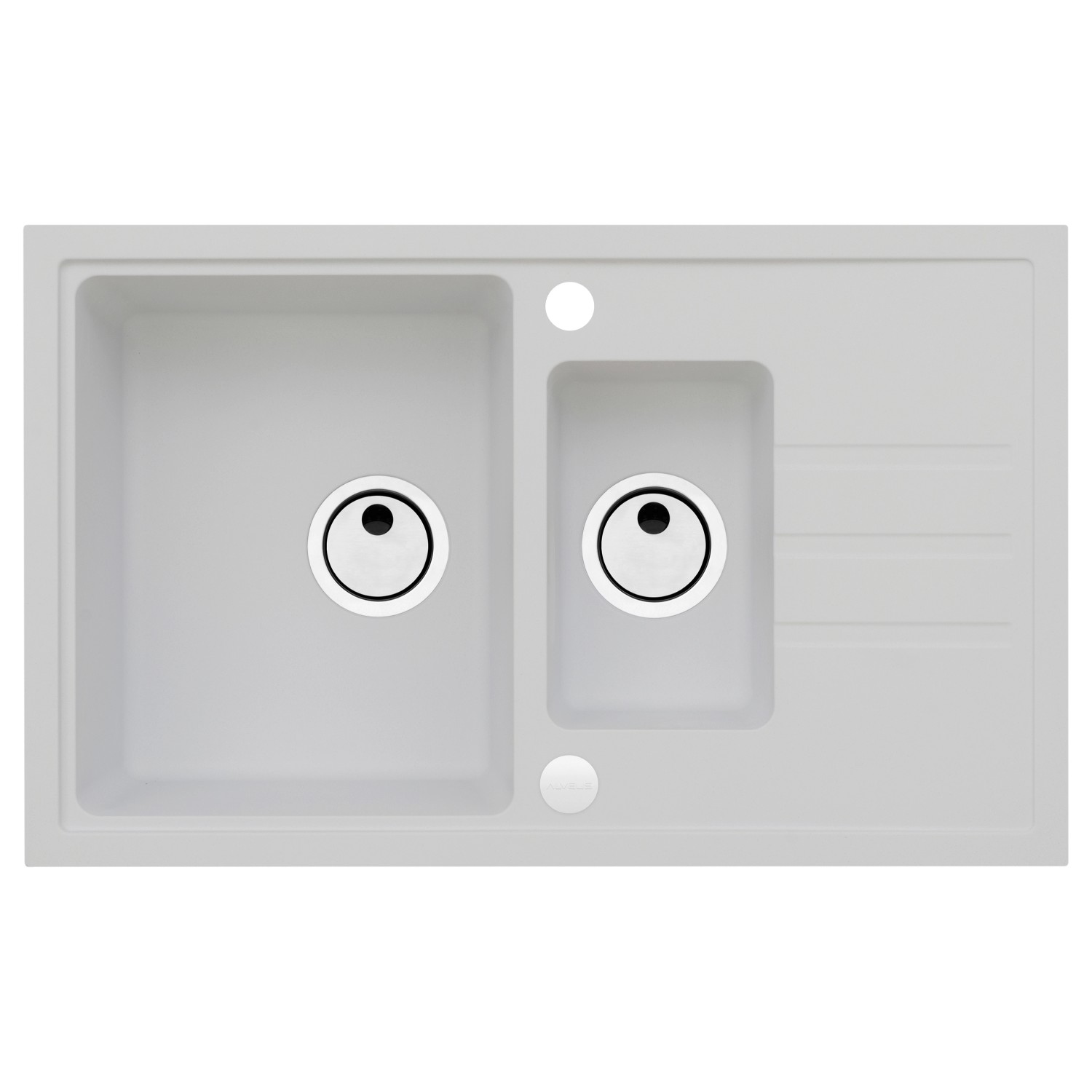 Alveus Granitový dřez Intermezzo 70, bílá, 78 x 48 cm