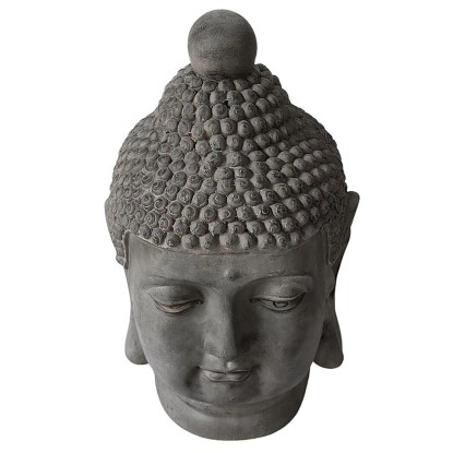 Boltze Dekorativní figurka Buddha hlava šedá 50 cm