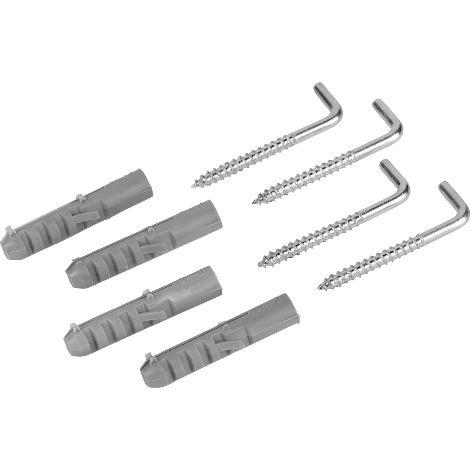 LUX Skoba pozinkovaná s rozpínací hmoždinkou 8 mm x 41 mm, 4 ks