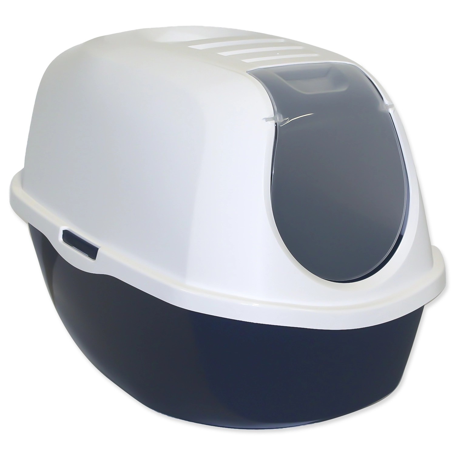 Magic Cat Toaleta pro kočky s krytem modrá 39 x 53 x 41 cm