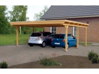 Skan Holz Přístřešek na auto Emsland ALU, přírodní, 613 x 604 cm