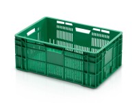 TBA Přepravka na ovoce a zeleninu, zelená, 60 x 40 x 24 cm