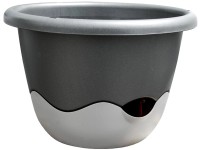 Plastia Květináč se závěsem Mareta antracit průměr 25 cm