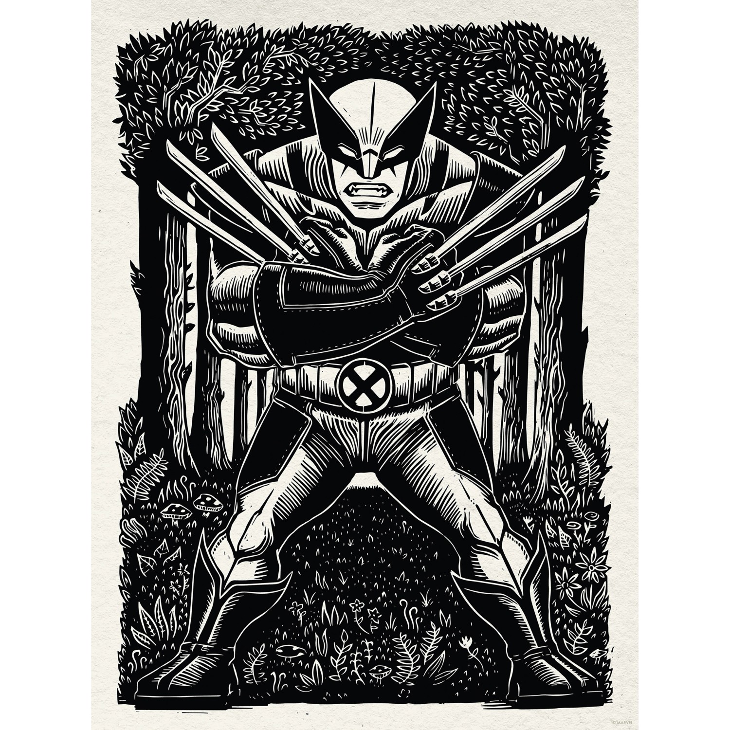 Komar Plakát Marvel Wolverine Lino-Cut 30 x 40 cm