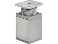 Hettich Nábytková noha hranatá 60-75 mm x 40 mm x 40 mm ocel vzhled nerezu, 1 ks