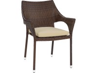 OBI Stohovatelná židle Davenport, polyratan, hnědá, 83 x 61 x 61 cm