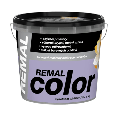 REMAL Color Tónovaný malířský nátěr s jemnou vůní, 310 Levandule, 5 + 1 kg