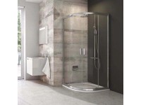 RAVAK sprchový kout čtvrtkruhový posuvný čtyřdílný Blix bright alu / transparent