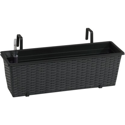 Gartenfreude Balkonový truhlík se zavlažovacím systémem, antracitová, 60 x 19 cm