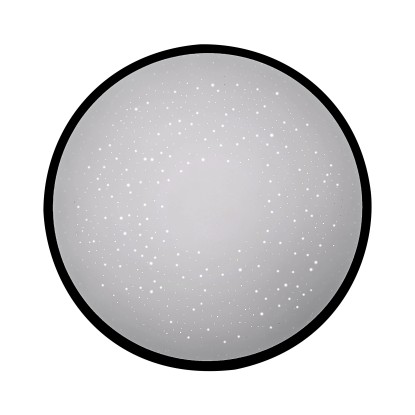 Just Light Stropní LED svítidlo Kyle, hv. obloha, 19W, 2630lm, černá, pr. 38 cm