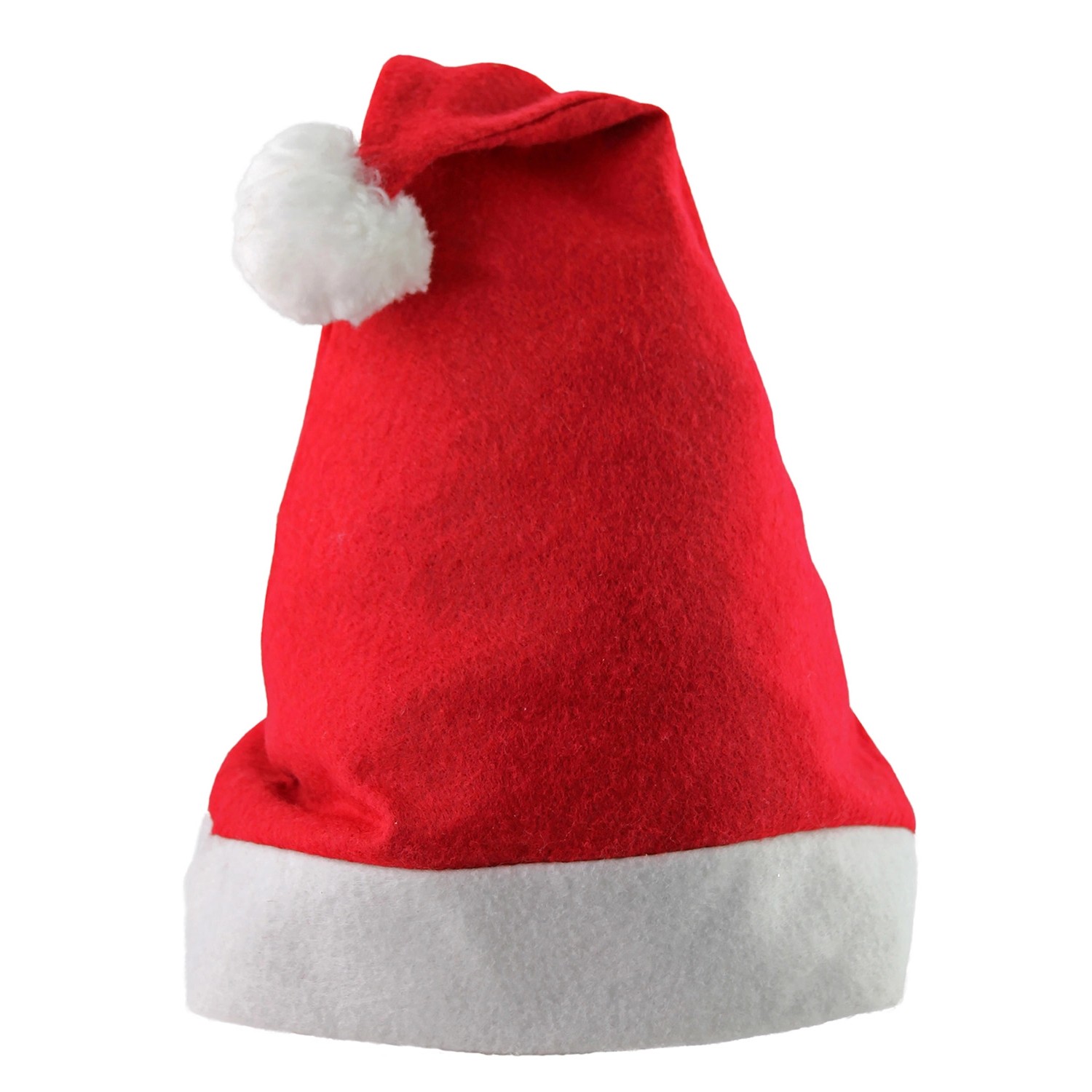 Mikulášská čepice plsť, červeno-bílá, 35 cm