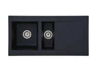 Respekta Kuchyňský dřez Mineralite Denver černý 100 x 50 cm