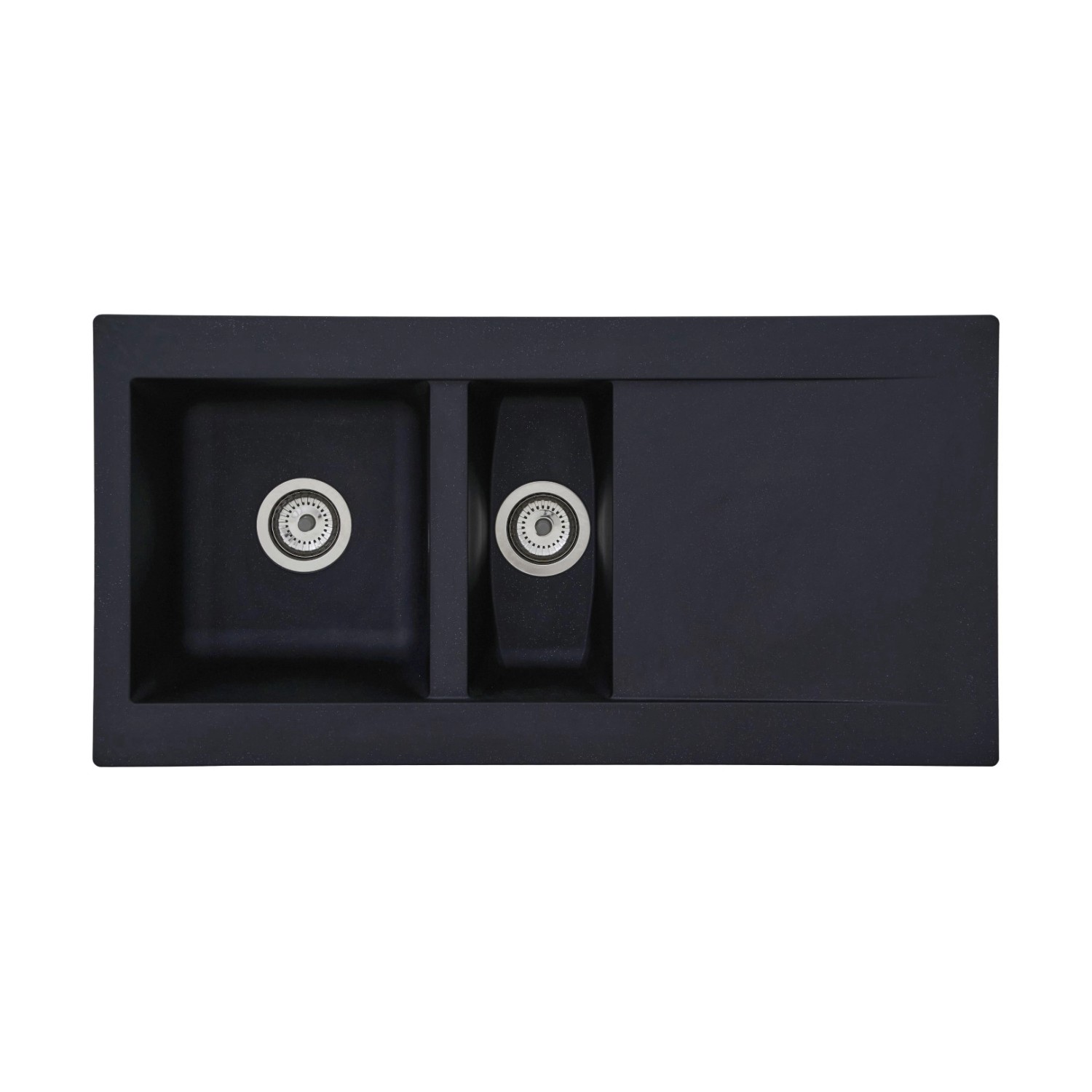 Respekta Kuchyňský dřez Mineralite Denver černý 100 x 50 cm