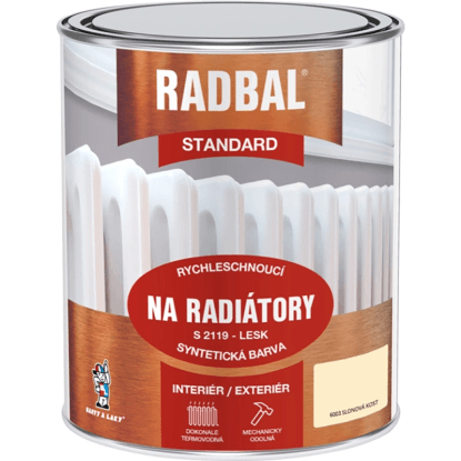 RADBAL Syntetická barva na radiátory STANDARD S 2119 lesklá 6003 slon.kost 600ml