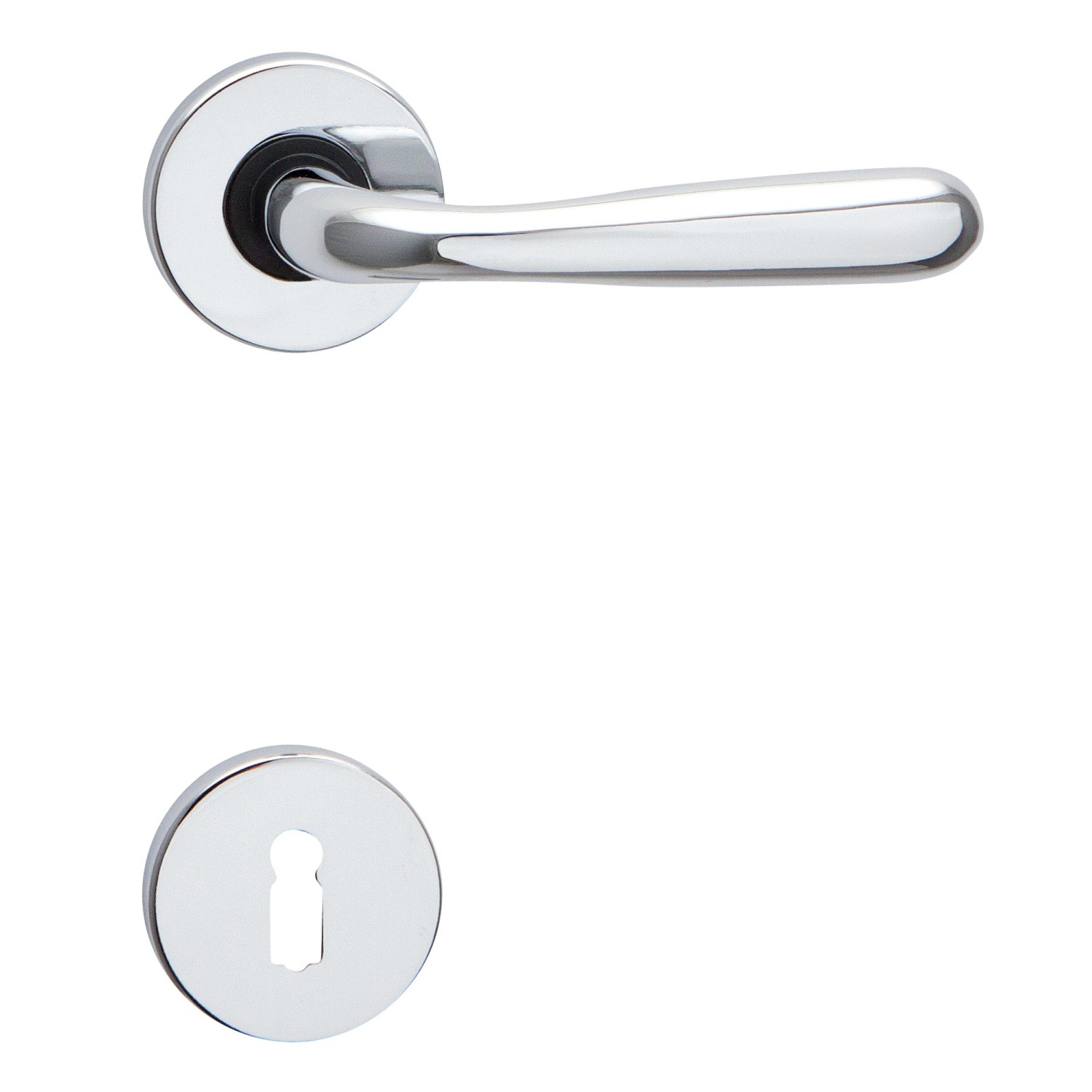 Cobra Rozetové dveřní kování ORION-R BB, lesklý chrom